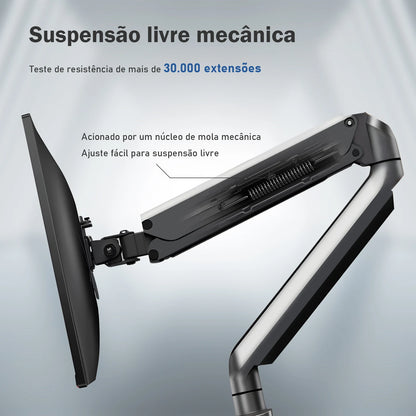 Suporte Articulado para Monitor 17-34" — Braço Articulado com Ajuste de Altura e Rotação