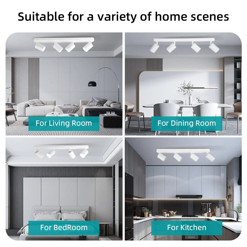 Spot de Teto LED com Lâmpada Substituível — Pendente Decorativo para Quarto e Cozinha