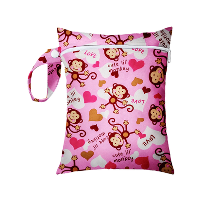 Mini Size 25x20cm Diaper Bag Waterproof Reusable Mummy Bag Printed Pocket Nappy Bags PUL Travel Wet Dry Bags Purple Color