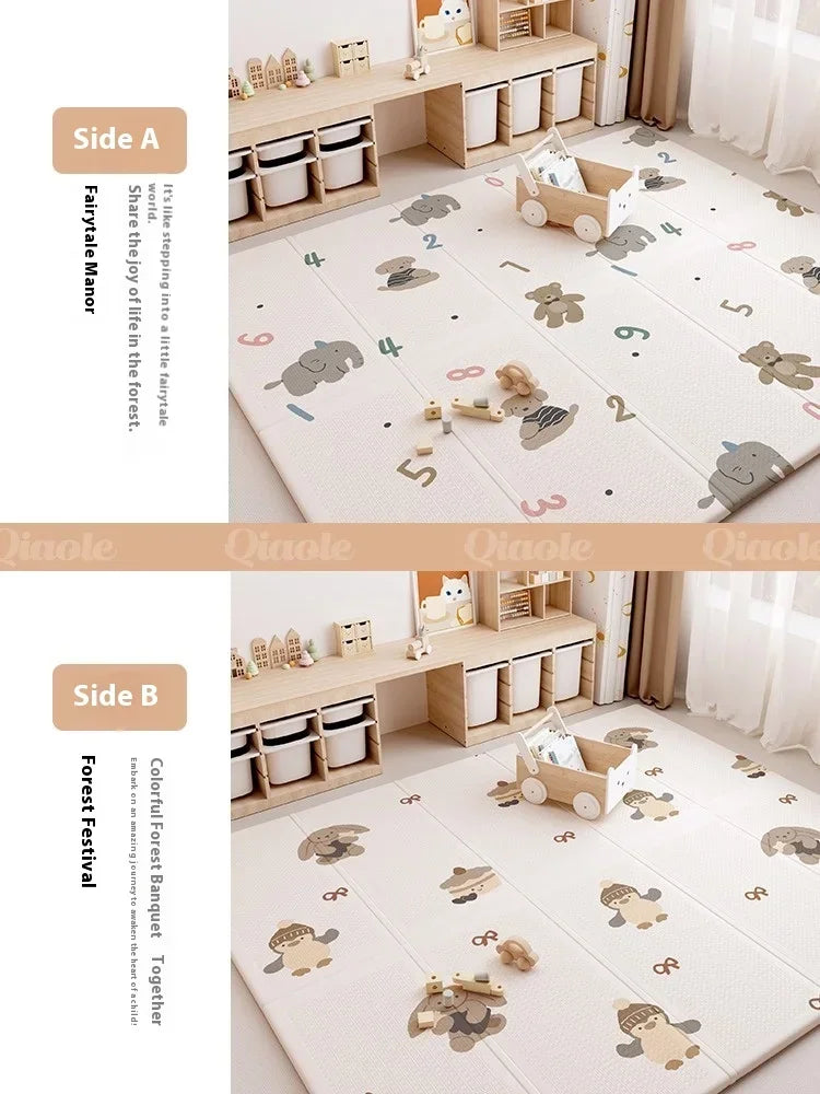 Baby Play Mat, Foldable & Waterproof Play Mats for Floor, Reversible Foam Playmat for Babies and Toddlers Infants, Crawling Mat
