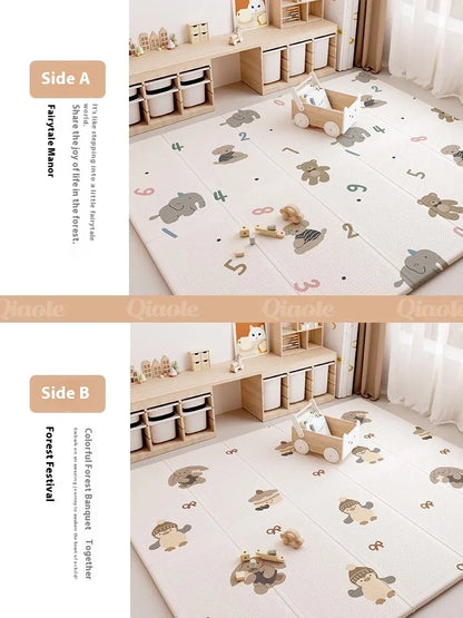 Baby Play Mat, Foldable & Waterproof Play Mats for Floor, Reversible Foam Playmat for Babies and Toddlers Infants, Crawling Mat