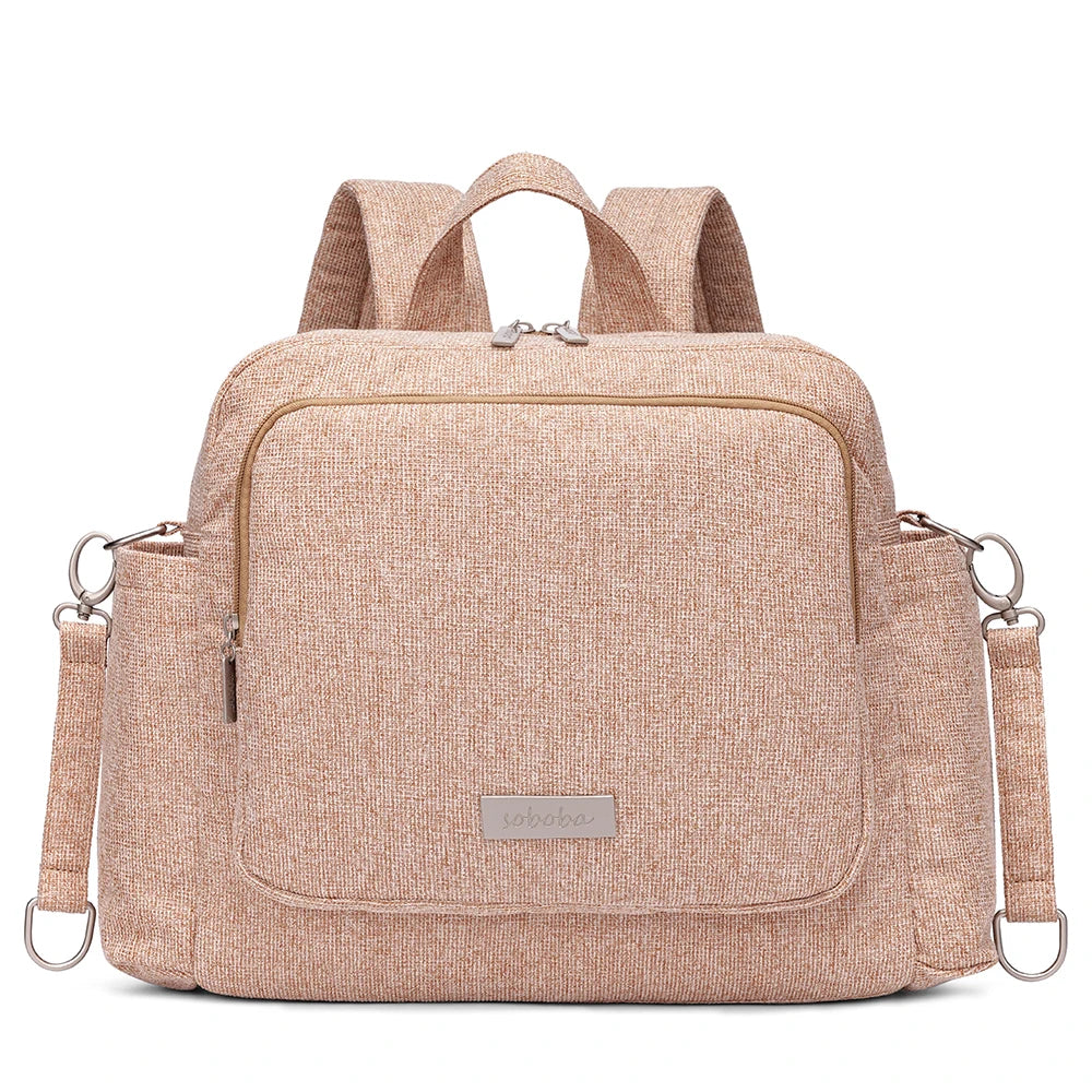 Soboba Women's Diaper Backpack Large Capacity with Stroller-Hanging Straps Portable Light Nappy Changing Bag for Babies