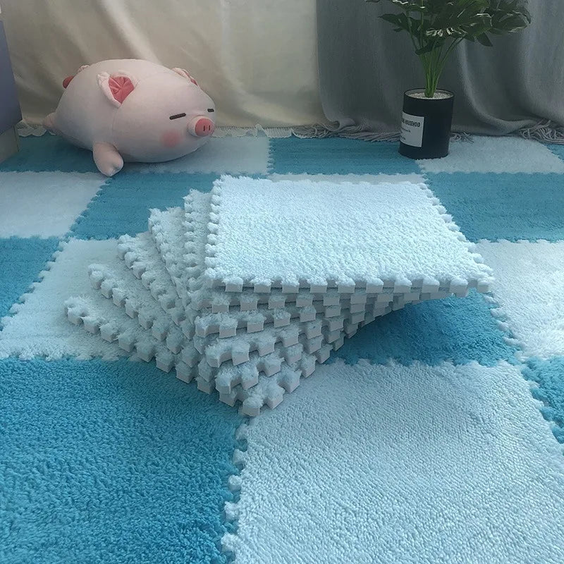 DHDH Soft Plush Kids Carpet Baby Play Mat Children's Rugs Toys EVA Foam Children's Mat Puzzle Interlock Floor Mats 30*30 CM