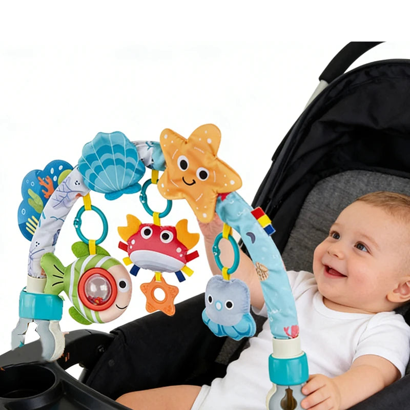 Baby Stroller Arch Toys Bouncer Toy Pram Activity Arch Toys Fine Motor Skills Toys Sensory Development Arch Baby Car Seat Toys