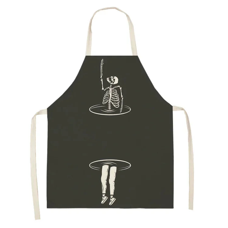 Skull pattern Aprons apron kitchen  women master apron  for kitchen Women kitchen apron for hairdresser