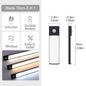 Luz LED com Sensor de Movimento Recarregável — 10 a 60cm para Armário, Quarto e Cozinha