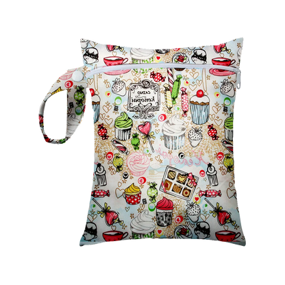 Mini Size 25x20cm Diaper Bag Waterproof Reusable Mummy Bag Printed Pocket Nappy Bags PUL Travel Wet Dry Bags Purple Color