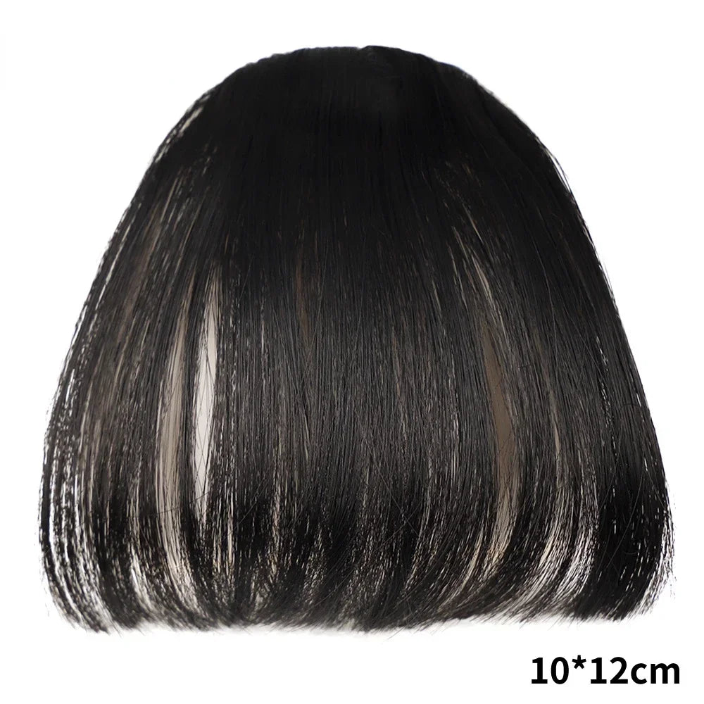 Franja Posticía com Clip — Cabelo Sintético Natural Resistente ao Calor