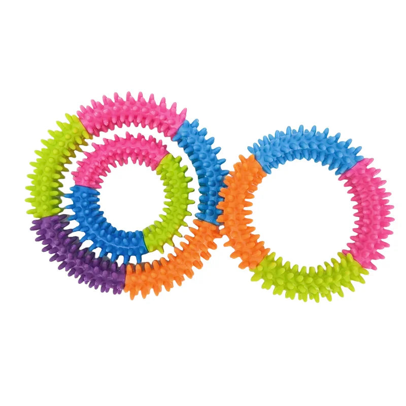 Disco Voador Brinquedo para Cães — Anel Molar, Limpeza Dental, Borracha Resistente