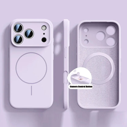 New Liquid Silicone Magnetic Case For iPhone 17 16 15 14 13 12 Pro Max 16 Plus Air Original Soft Cover For iPhone 17 16 Pro Max