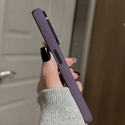 Purple Cartoon with Three Small Animals Case for IPHONE 17 16ProMax 15 14 13 12 11 Acrylic TPU Two in One Magnetic Phone Cases