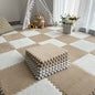 30*30cm Baby Soft Plush Puzzle Mat for Babies Made of EVA Foam Warm and Non-slip Protects Children From Falls and Slips