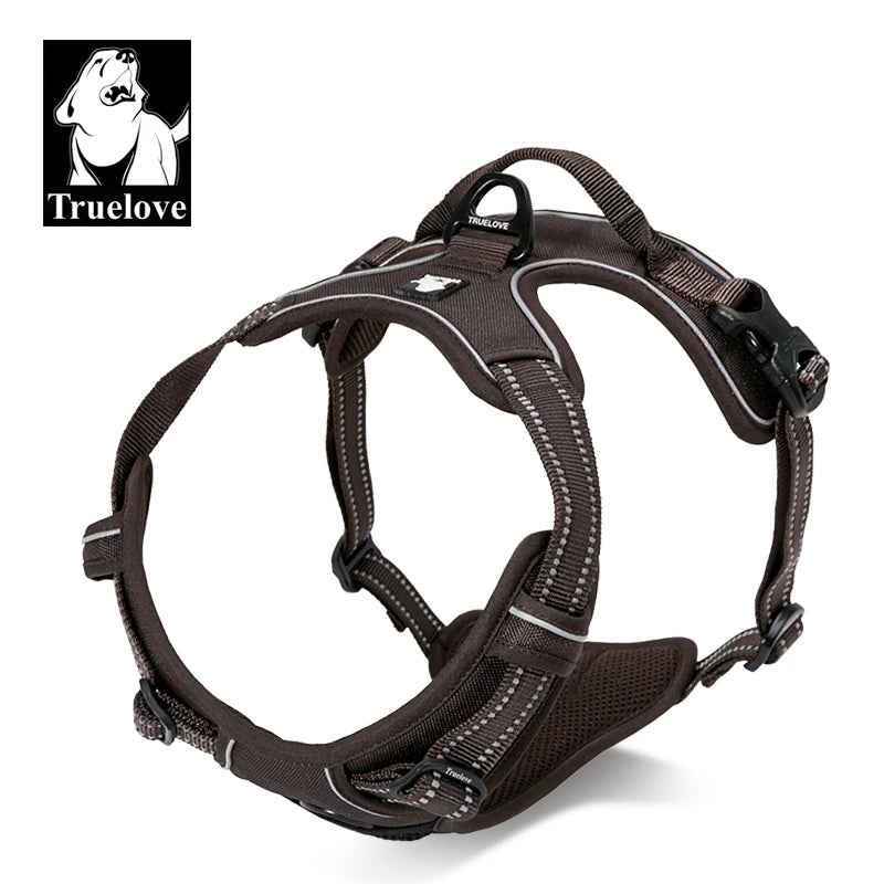 Peitoral Truelove Fashion para Cães — Nylon Refletivo, Acolchoado, Vest de Treino