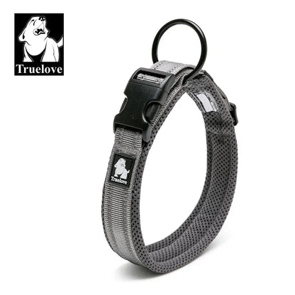 Coleira Refletiva Truelove para Cães — Nylon Ajustável 3M, 8 Tamanhos, Todas as Raças