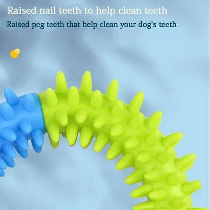 Disco Voador Brinquedo para Cães — Anel Molar, Limpeza Dental, Borracha Resistente