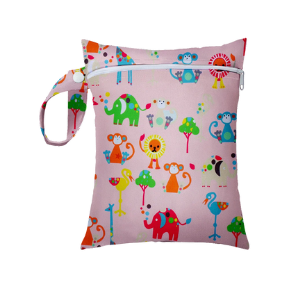 Mini Size 25x20cm Diaper Bag Waterproof Reusable Mummy Bag Printed Pocket Nappy Bags PUL Travel Wet Dry Bags Purple Color