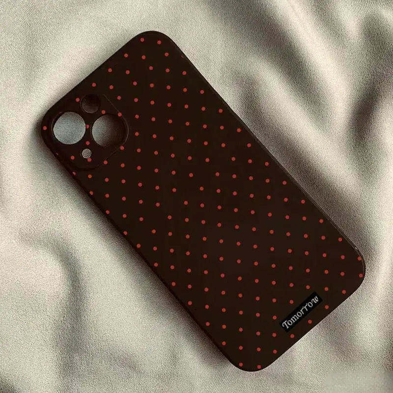 Small Polka Dot Phone Case For iPhone 17 16 15 11 12 14 13 Pro Max Mini X XS XR 7 8 Plus SE4 17E Air Shockproof Cover Fundas