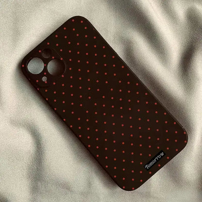 Small Polka Dot Phone Case For iPhone 17 16 15 11 12 14 13 Pro Max Mini X XS XR 7 8 Plus SE4 17E Air Shockproof Cover Fundas