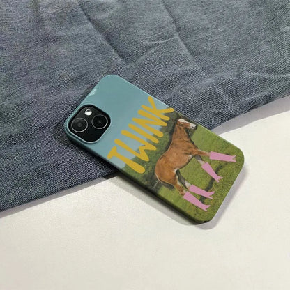 Playful Horse in Quirky Pink Boots Whimsical Humorous Phone Case for iPhone 17 16 15 14 11 12 13 Pro Max Air Plus Back Cover