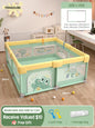 PANGDUBE Baby Playpen Cute Indoor Play Yard Large Kid Playpen with Storage Bag Safety Activity Fence for Toddlers Playground