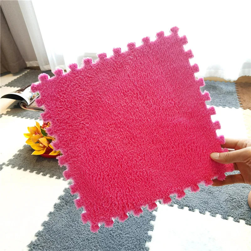 DHDH Soft Plush Kids Carpet Baby Play Mat Children's Rugs Toys EVA Foam Children's Mat Puzzle Interlock Floor Mats 30*30 CM