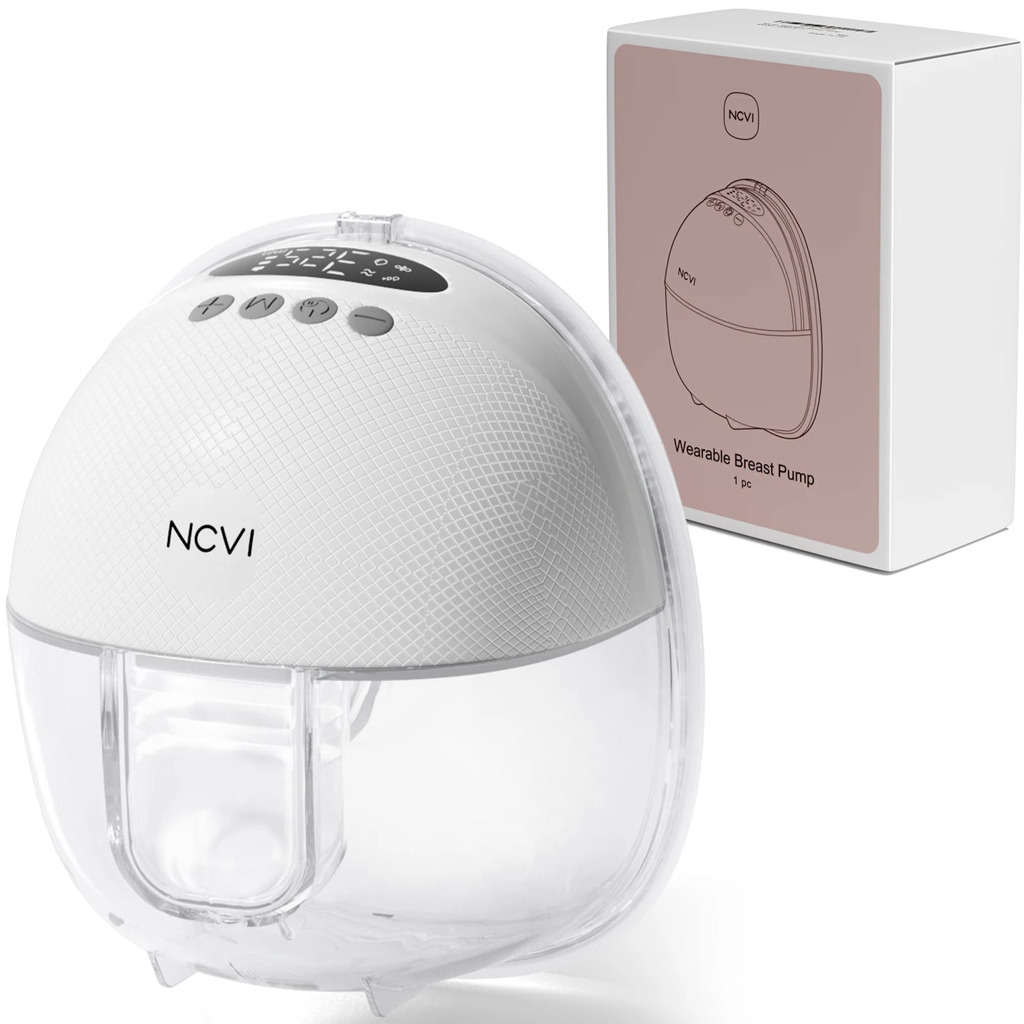 NCVI Electric Breast Pump,Hands-Free for Breastfeeding Pump, Ultra-Quiet Portable Wireless Pump, 3 Flange Sizes(19/21/24mm)