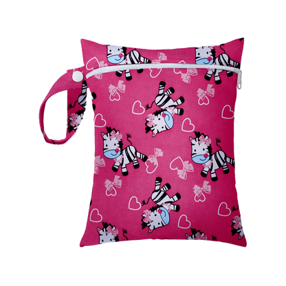 Mini Size 25x20cm Diaper Bag Waterproof Reusable Mummy Bag Printed Pocket Nappy Bags PUL Travel Wet Dry Bags Purple Color
