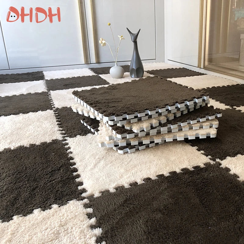 DHDH Soft Plush Kids Carpet Baby Play Mat Children's Rugs Toys EVA Foam Children's Mat Puzzle Interlock Floor Mats 30*30 CM