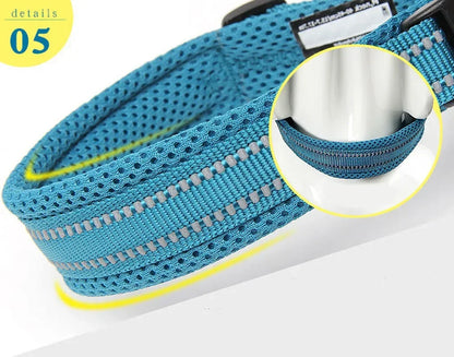 Coleira Refletiva Truelove para Cães — Nylon Ajustável 3M, 8 Tamanhos, Todas as Raças