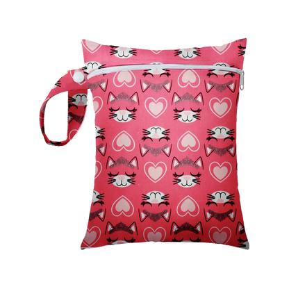 Mini Size 25x20cm Diaper Bag Waterproof Reusable Mummy Bag Printed Pocket Nappy Bags PUL Travel Wet Dry Bags Purple Color