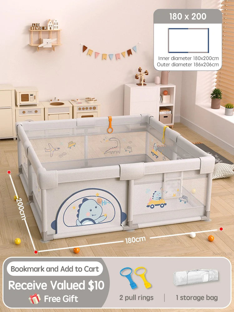 PANGDUBE Baby Playpen Playard Sturdy Safety Fence Large Activity Play Area for Toddler Indoor Play Yard with Breathable Mesh