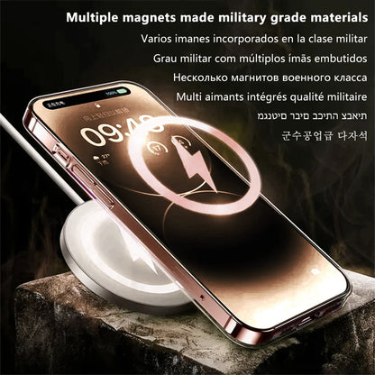 Magnetic Attraction Clear Original Case For Iphone 16 15 14 13 12 Mini 17 Air 11 Pro Max 7 8 Plus Xs Xr Se Magsafe Magnet Cover