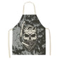 Skull pattern Aprons apron kitchen  women master apron  for kitchen Women kitchen apron for hairdresser
