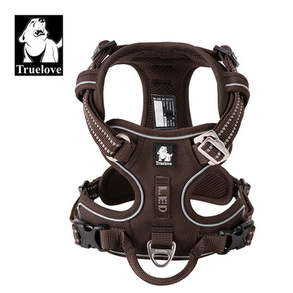 Peitoral Truelove Fashion para Cães — Nylon Refletivo, Acolchoado, Vest de Treino