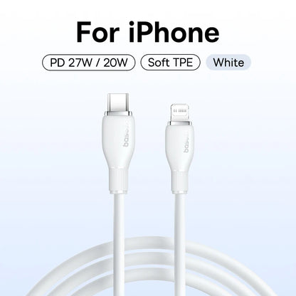 Cabo USB-C Baseus 20W — Carga Rápida para iPhone, iPad e MacBook | 1,2m ou 2m