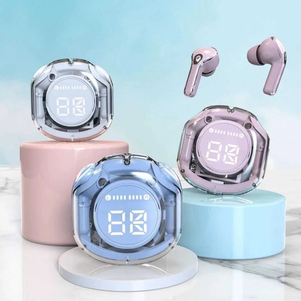 Fones De Ouvido Sem Fio Bluetooth Controle De Toque HiFi Stereo Noise Reduc Microfone À Prova D'água De Baixa Latê