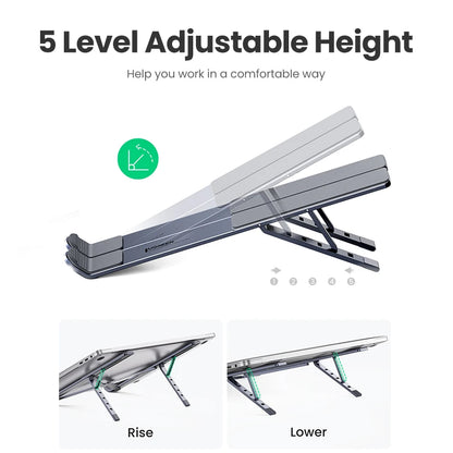Suporte UGREEN para Notebook e MacBook — Alumínio Dobrável, 5 Níveis, 13-17,3"