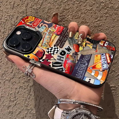 Lightning McQueen 95 Cars Plating Phone Case for iPhone 17 16 15 14 13 12 11 Pro Max Plus 17 Air 16E X XR XS Max Back Cover