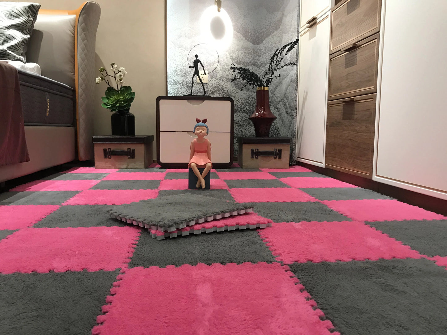 DHDH Soft Plush Kids Carpet Baby Play Mat Children's Rugs Toys EVA Foam Children's Mat Puzzle Interlock Floor Mats 30*30 CM