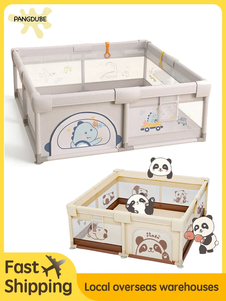 PANGDUBE Baby Playpen Playard Sturdy Safety Fence Large Activity Play Area for Toddler Indoor Play Yard with Breathable Mesh