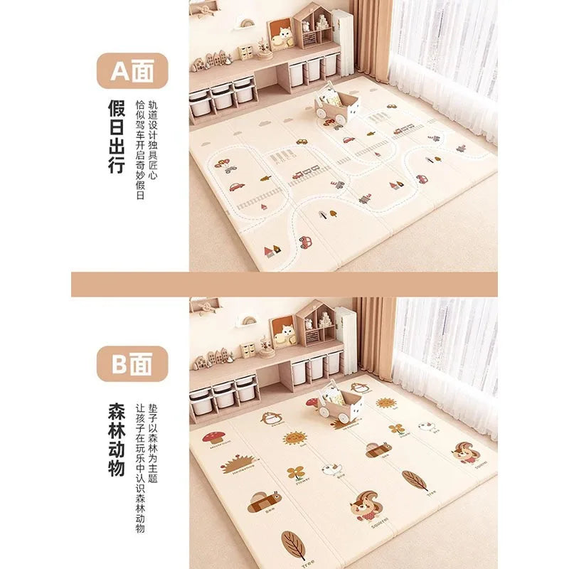 Baby Play Mat, Foldable & Waterproof Play Mats for Floor, Reversible Foam Playmat for Babies and Toddlers Infants, Crawling Mat