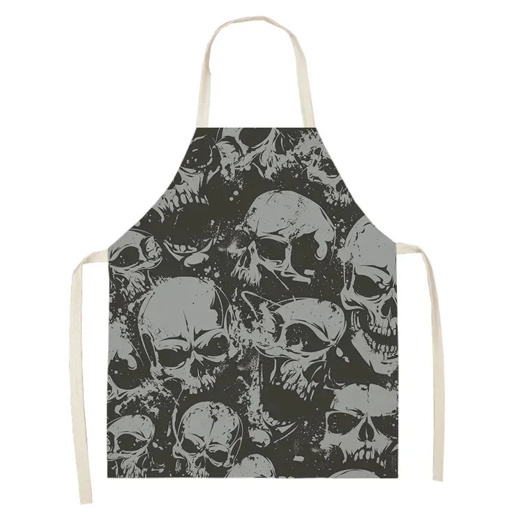 Skull pattern Aprons apron kitchen  women master apron  for kitchen Women kitchen apron for hairdresser