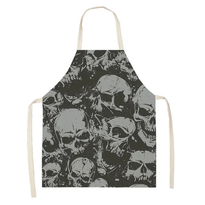 Skull pattern Aprons apron kitchen  women master apron  for kitchen Women kitchen apron for hairdresser