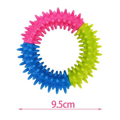 Disco Voador Brinquedo para Cães — Anel Molar, Limpeza Dental, Borracha Resistente