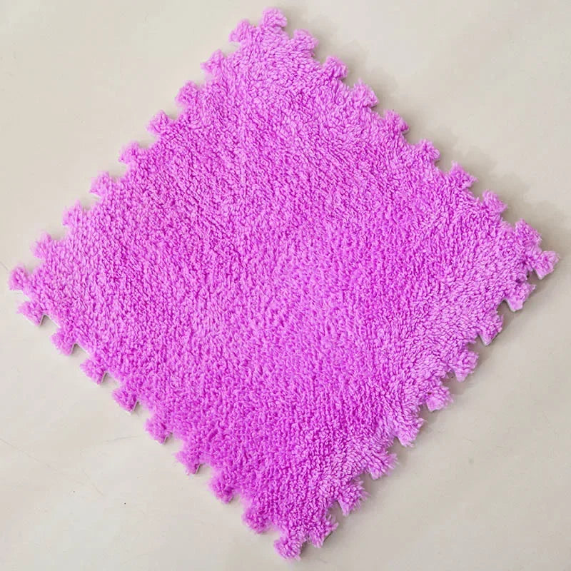 Puzzles Carpet Soft Plush Mat Baby Play Mat Baby Toys in Children's Room Keep Warm Anti-slip Home Decor Rugs 30*30*1CM