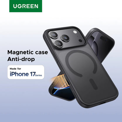 Capa Magnética UGREEN Preta para iPhone 16 e 17 Pro Max — MagSafe | TPU Antichoque