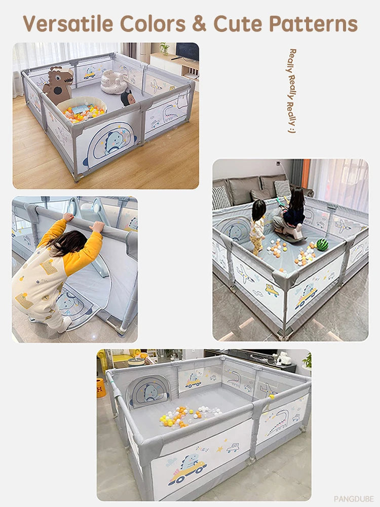 PANGDUBE Baby Playpen Playard Sturdy Safety Fence Large Activity Play Area for Toddler Indoor Play Yard with Breathable Mesh