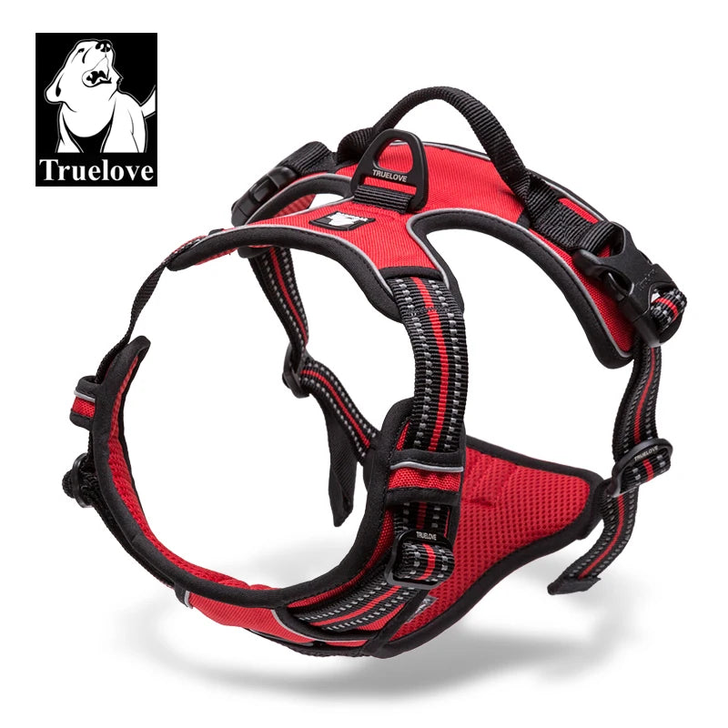 Peitoral Truelove Fashion para Cães — Nylon Refletivo, Acolchoado, Vest de Treino