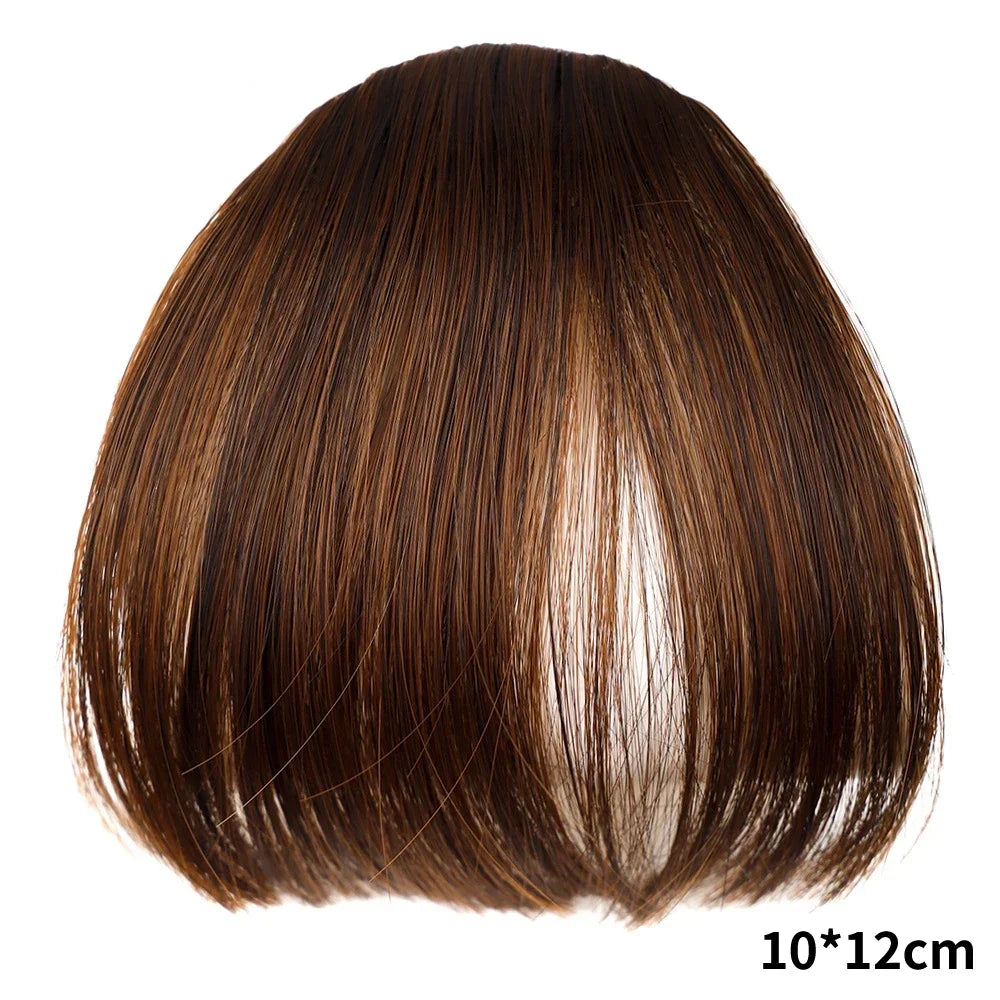 Franja Posticía com Clip — Cabelo Sintético Natural Resistente ao Calor
