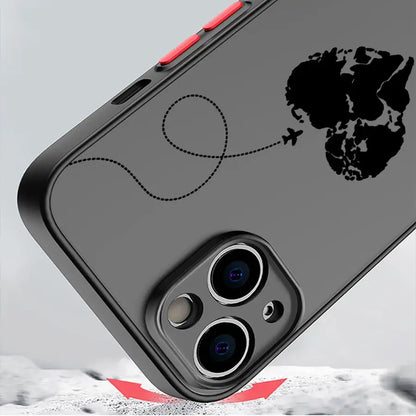 Line Airplane Topographic Back Phone Cover Case for iPhone 14 XS 7 8 15 Plus 13 Mini 16 Pro Max 12 17 Air 16e 11